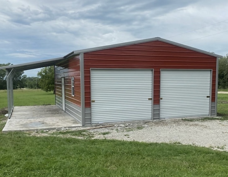 Wolf Metal Carports structure - steel garage